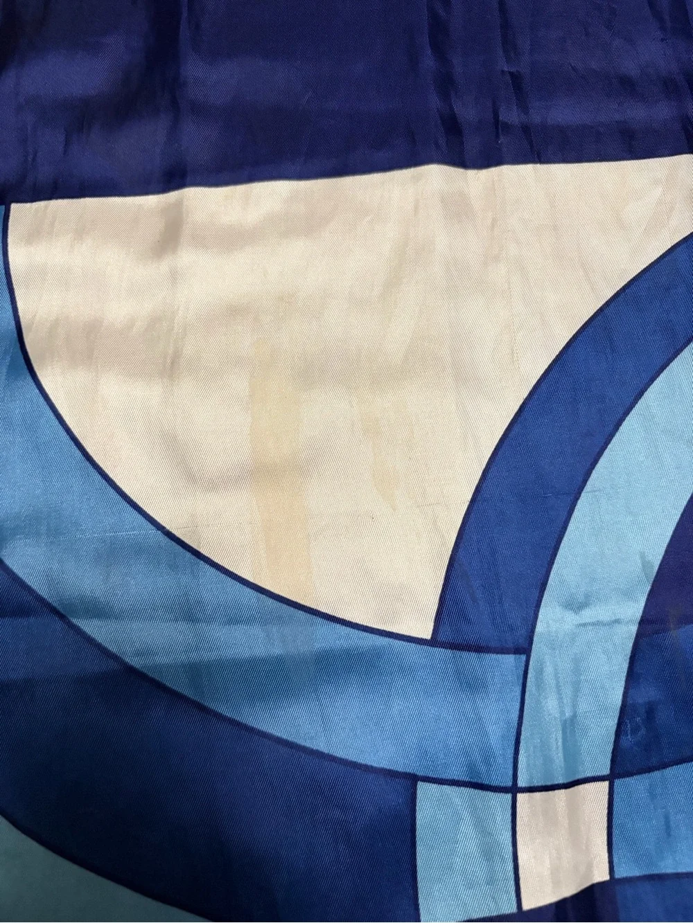 Christian Dior Blue Geometric Scarf